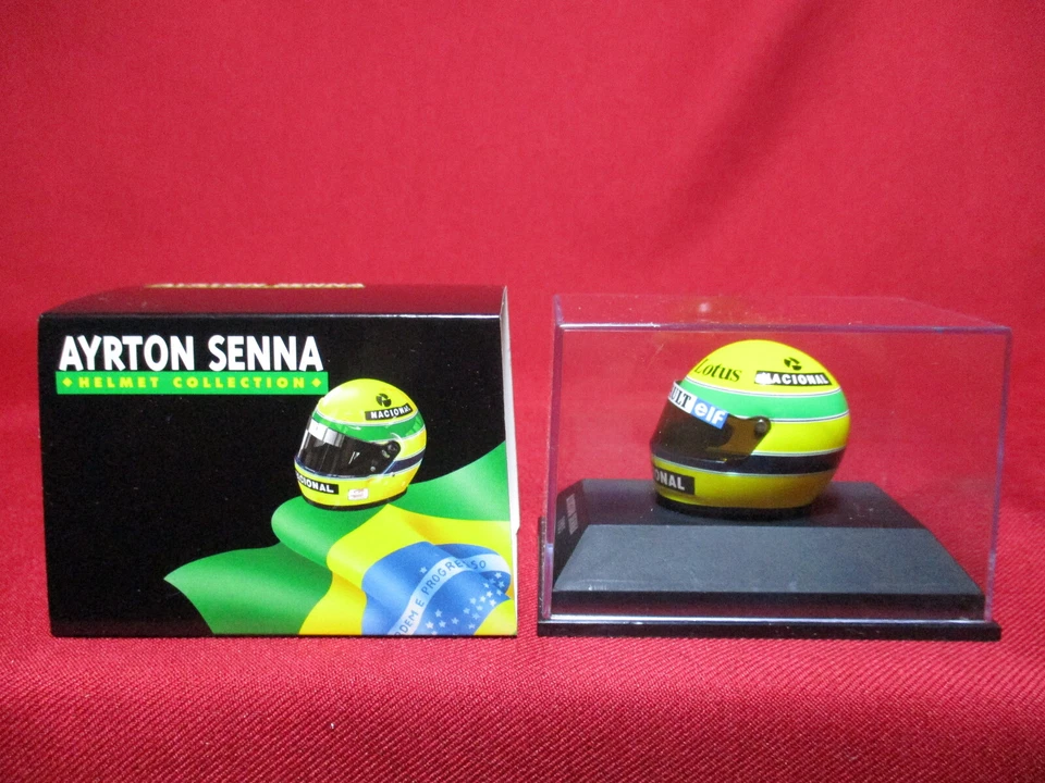 1985 Ayrton Senna Lotus-Renault Nacional Elf Helmet Formula 1 F1 1/8 Minichamps - Image 3 of 4