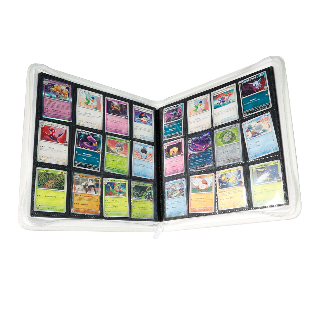 Pro Safe 12-Pocket Zipper PRO-Binder Album White 480 CCG Pokemon Magic Cards Pro Safe 12-Pocket Zipper PRO-Binder Album White 480 CCG Pokemon Magic Cards