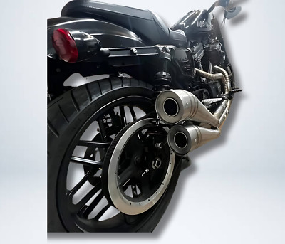Harley Sportster Iron 883/1200 1986 2020 | GNARLY Pie-Cut 2-Into-2 Exhaust