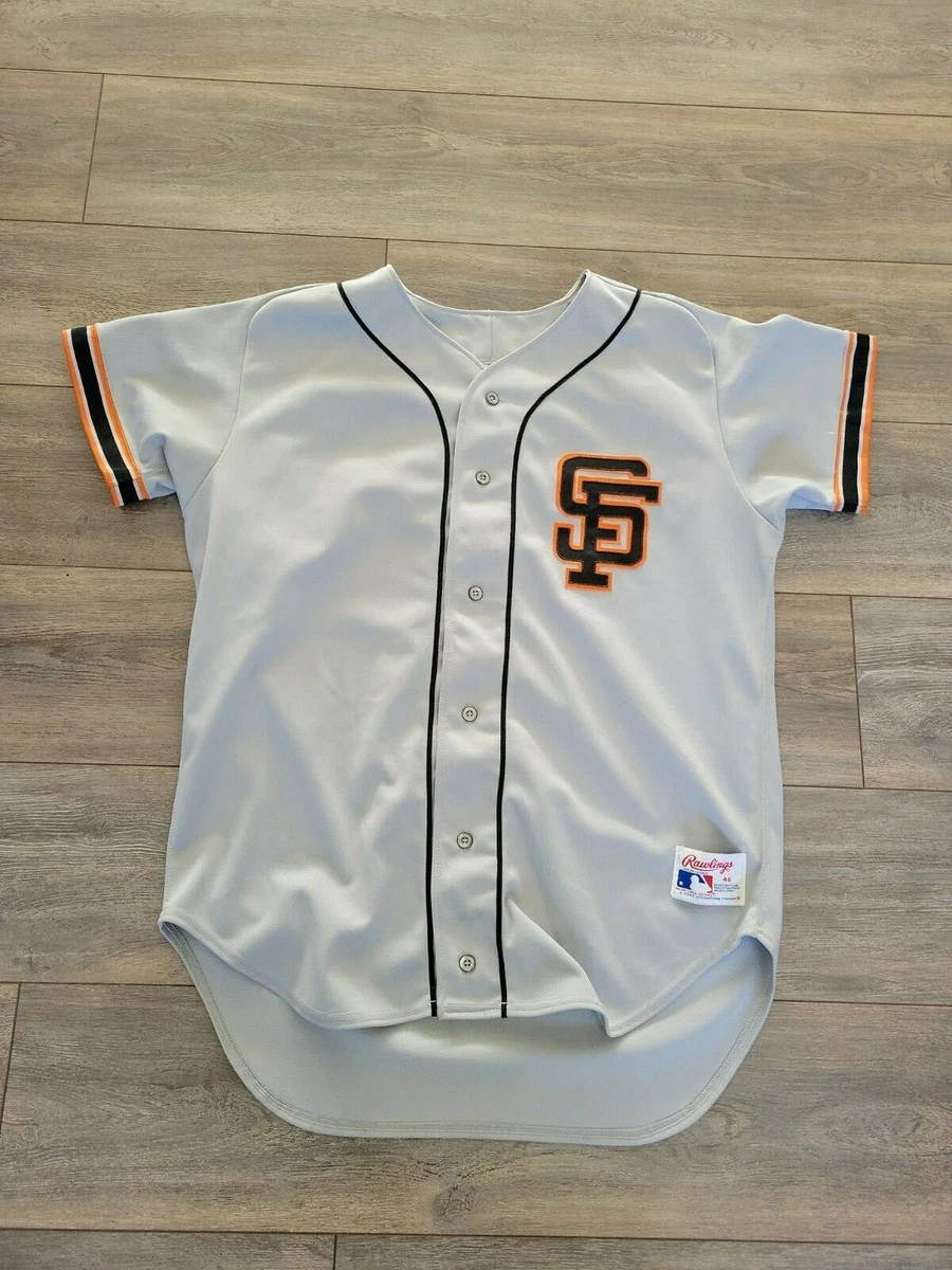 AUTHENTIC VINTAGE SF GIANTS JERSEY 46 LARGE RAWLINGS GREY BASEBALL 1980S