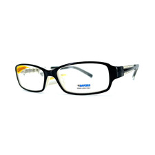 Raycers KB 2001 BK Kids Eyeglasses Frames Black Yellow Rectangular 48-14-130