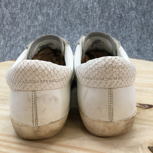 Banana Republic Damenschuhe 7 M Essential Turnschuhe weiß Leder niedrig Freizeit - Bild 6 von 12