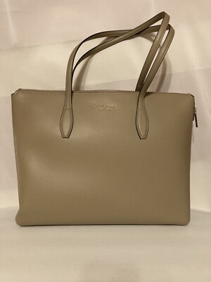 Kate Spade All Day Large Zip-Top Tote Crossgrain Leather