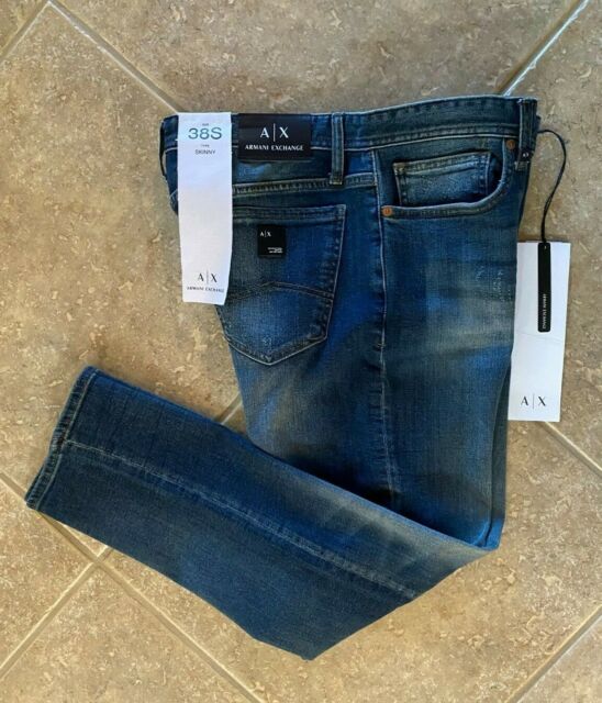 Armani Exchange A X Slim Fit Jeans 38 X 32 Medium Whiskered Denim J13 For Sale Online Ebay