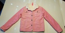 Pink Corduroy Jacket With Wool Lining Girls Size 10/12