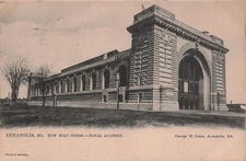 Annapolis MD Maryland Naval Academy Boat House Navy Vtg Postcard G22
