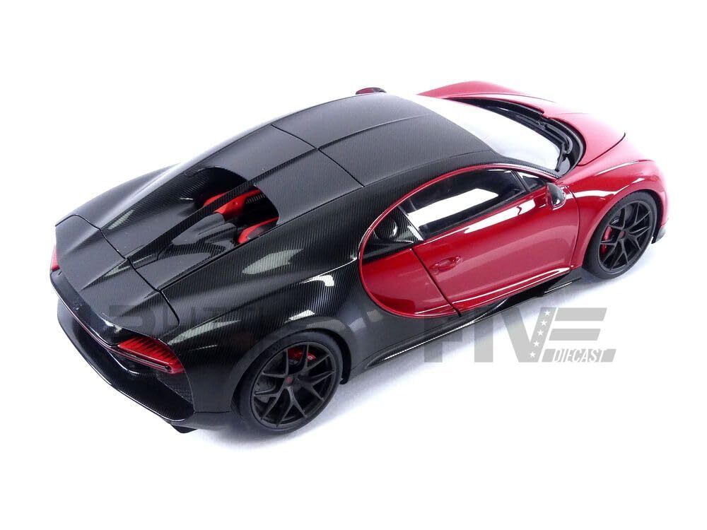 Autoart 2019 Bugatti Chiron Sport Italian Red and Carbon Black 1