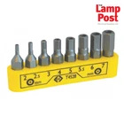 CK Tools T4528 8 Piece Hex Anti Tamper Allen Bit Set  1/4" HEX  2mm-7mm
