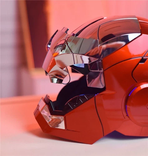 Iron Man Silver MK5 Helmet Electronic Voice Activated Open&Close Mask AUTOKING - Picture 8 of 24