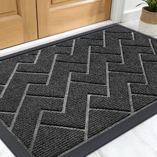 Front Door Mat Indoor Outdoor Entrance Floor Rug Doormat Non-Slip, Waterproof Al