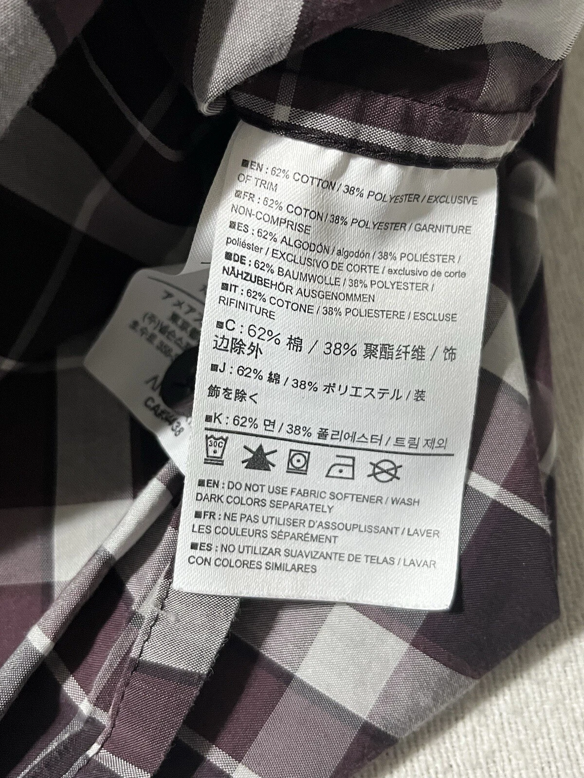 arcteryx plaid button down short sleeve camp hiking outdoors shirt