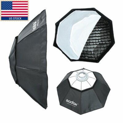 Godox Octagon 95cm Grid Honeycomb Softbox Studio Strobe Bowens Mount Speedring
