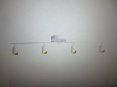 Vialite Shura 4-Light White Integrated LED Track Light with Rotatable Heads