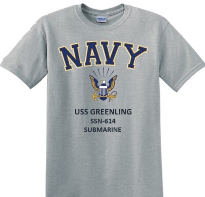 USS GREENLING SSN-614* SUBMARINE*NAVY EAGLE*SHIRT. OFFICIALLY LICENSED