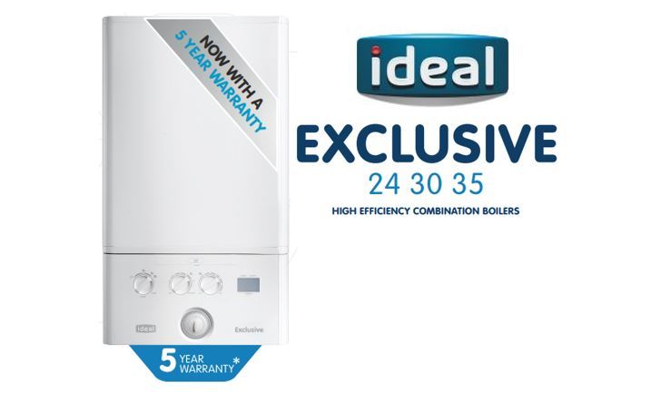 Ideal Logic Exclusive 24kW Combi Boiler with Flue u0026amp; Clock - 5 YEAR  WARRANTY | eBay