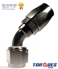 AN -6 ( AN6 ) 45 DEGREE Swivel Seal BLACK Hose Fitting