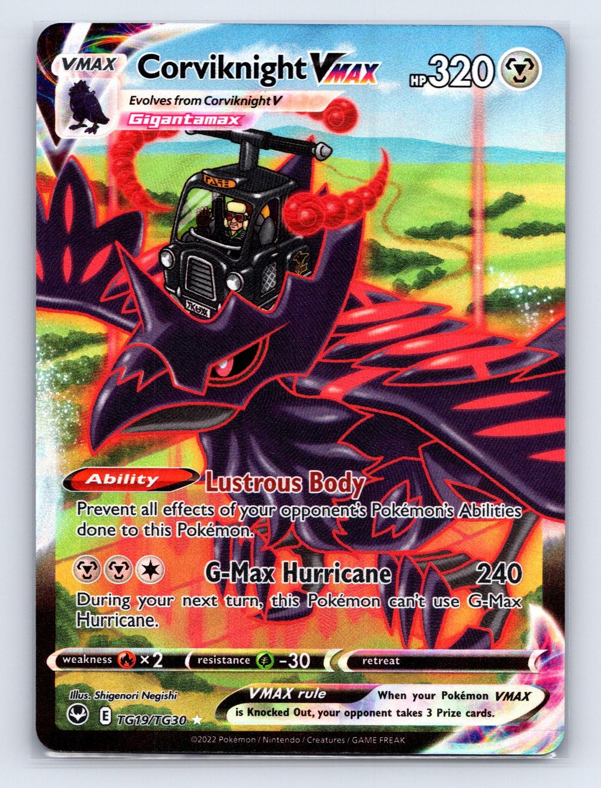 CORVIKNIGHT VMAX TG19/TG30 HOLO SILVER TEMPEST TRAINER GALLERY POKEMON NM