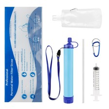 Outdoor Survival Water Purifier Straw, Portable Drinking‑Water Filter for Hiking