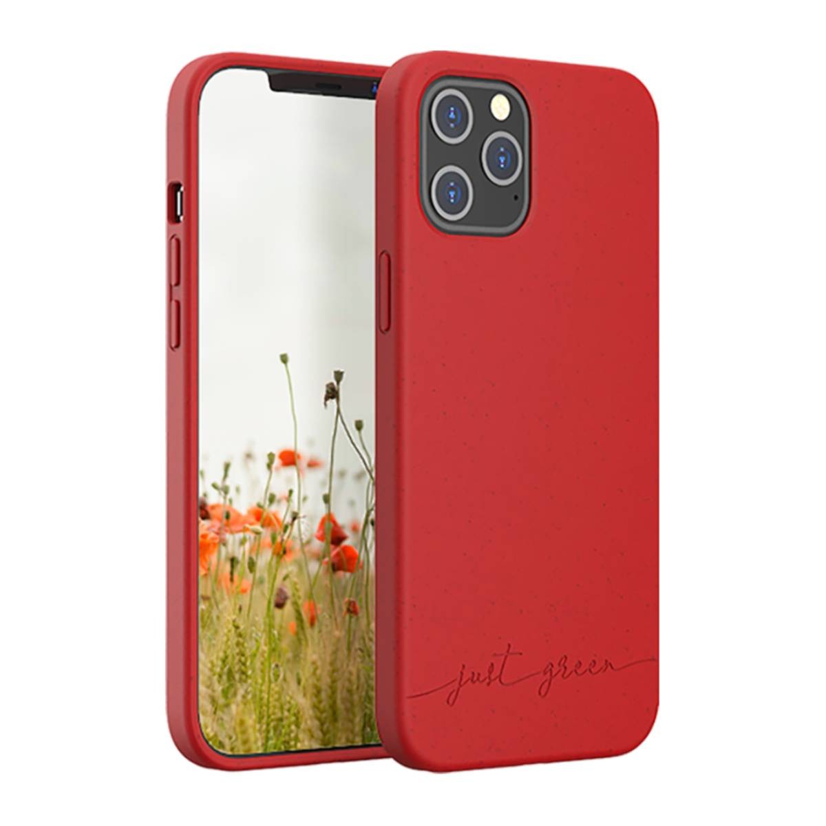 Coque iPhone 12 Pro Max JUST GREEN rouge anti-rayure et recyclable