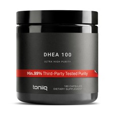 Toniiq Ultra High Strength DHEA 100mg - 99%+ Pure Micronized - 180 Capsules