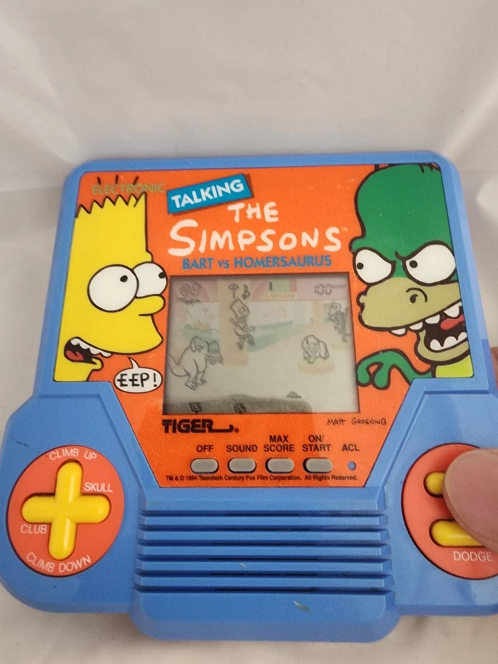 Tiger Electronics Talking The Simpsons Bart vs Homersaurus Working Missing Cover - Image 4 of 4