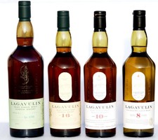 Lagavulin single Malt Whisky SET 50 -4 Fl. 3 X je 0,7 L + 1 X 1,0 Liter Fl.