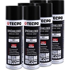 6x TECPO SPR&Uuml;HKLEBER 110&deg;C HOHE ANFANGSHAFTUNG INDUSTRIEKLEBER ALLESKLEBER 500ml