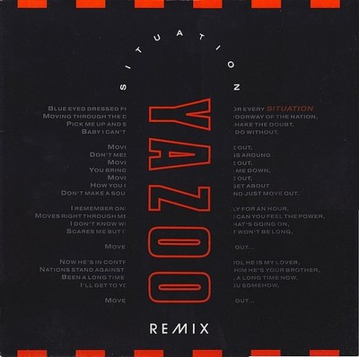 Yazoo - Situation (Remix) 12'' Single Vinyl Electronic House,Techno 0243