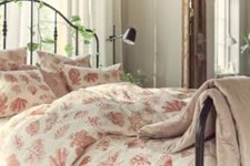 IKEA Vitpyrola Bettwäscheset 2tlg. 140x200cm 80x80cm Korallen NEU&OVP!