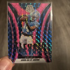 2025 Panini Mosaic - Elevate Amon-Ra St. Brown #15 Mosaic Pink Fluorescent Prizm