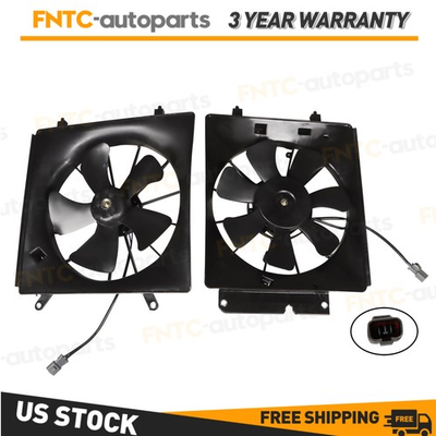 #ad #ad AC Condenser Radiator Cooling 120W Fan For 2002 2006 Honda CR V CRV Element Pair $63.19