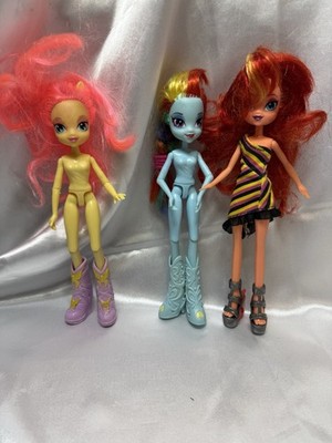 3 MLP My Little Pony Equestria Girls Sunset Shimmer Rainbow Dash Fluttershy