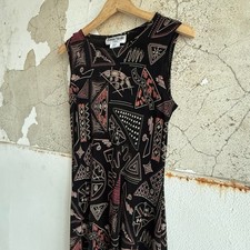 Ronni Nicole Sleeveless Midi Dress Size 6 Abstract Print