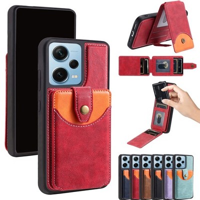 Magnetic Charge Card Slot Wallet Phone Case For Xiaomi Poco X5 X6 5G M6 Pro
