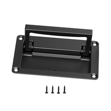 Black Zinc Alloy Recessed Pull Handle,Recessed Flush Pull Handle for Drawer A...