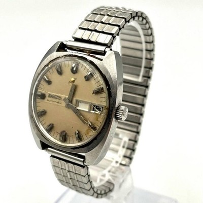 Enicar Automatic Watch Beige Dial Steel Band Used