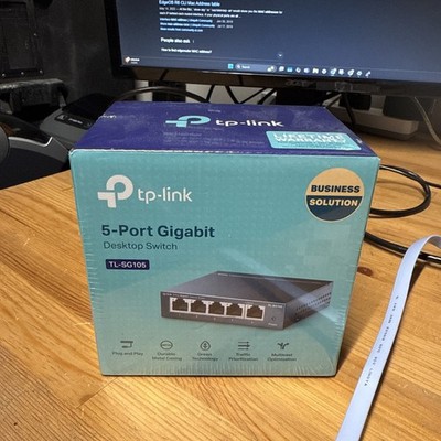 TP-Link 5 Port Gigabit Desktop Switch TL-SG105 Factory Sealed NIB