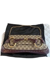 Gucci Horsebit Monogram Clutch Bag