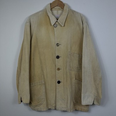 R.Newbold Paul Smith Chore Jacke Overshirt, Cord, gelb, Vintage, Herren XL
