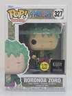 Funko Pop One Piece Roronoa Zoro 327 GLOWS Kody Trading Exclusive w/Protector
