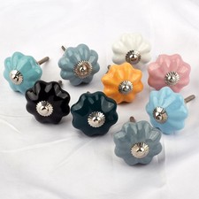 Vintage Style Multicolor Pumpkin Ceramic Drawer Knobs  Home  Furniture D cor