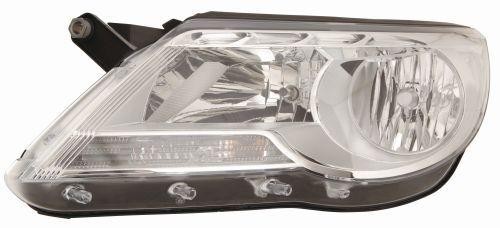 ABAKUS Left Headlight 441-11C1LMLDEMN for VW, New, Without Bulb, With LWR Motor