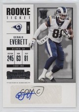 2017 Panini Contenders Rookie Ticket Gerald Everett #161 Auto 4f5