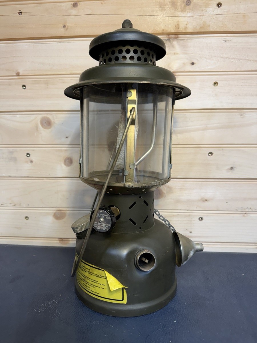 Vintage 1991 Coleman U.S. Military Lantern 4 Quadrant Unleaded