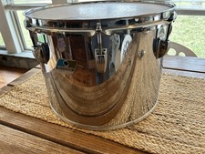 Vintage Ludwig 14x10  Chrome Over Wood Power Factory Blue/Olive Tom Drum COW