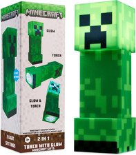 Minecraft Creeper Torch Night Light for Kids, 2-In-1 Flashlight and Lamp with US