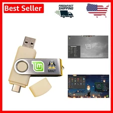 Portable 8GB Linux Mint OS Drive - Dual Compatibility, Multimedia & Office Tools
