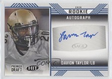 2020 Sage Hit Rookie Auto Blue Davion Taylor #A55 Auto 0a9a