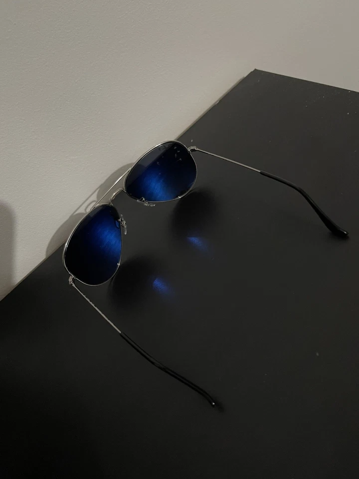 Ray-Ban RB3025 Aviator Large Metal W0879 58-14 3N Grey Frame Green Glass Lenses, photo 2 of 5