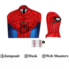 Spiderman 4 Brand New Day Jumpsuit Cosplay Costume Halloween 3D Suit Web Shooter